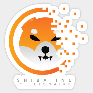 Shiba Inu - Crypto Token Coin - $SHIB - Digital Matrix - Millionaire Sticker